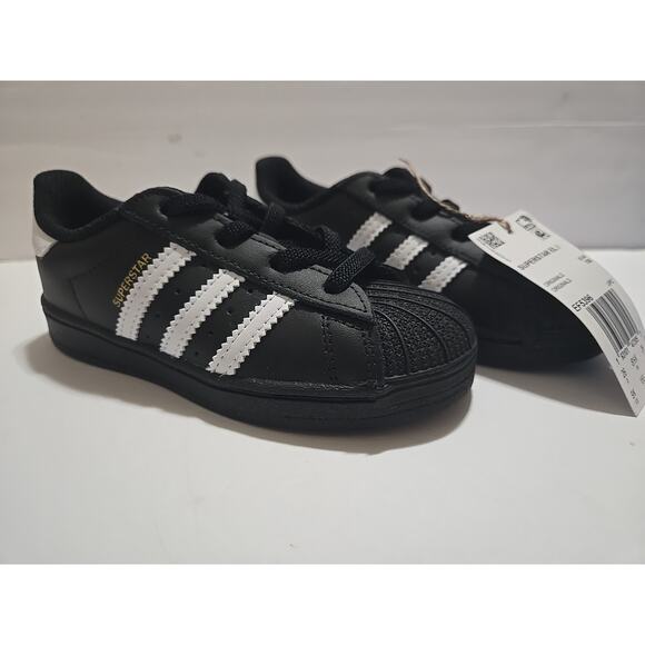 SUPERSTAR EL I ADIDAS Black/White/Black EF5396-SIZE 6K - Picture 1 of 12